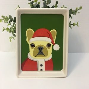 NEW 🎀 Magenta (Rae Dunn) Christmas Pug Plate